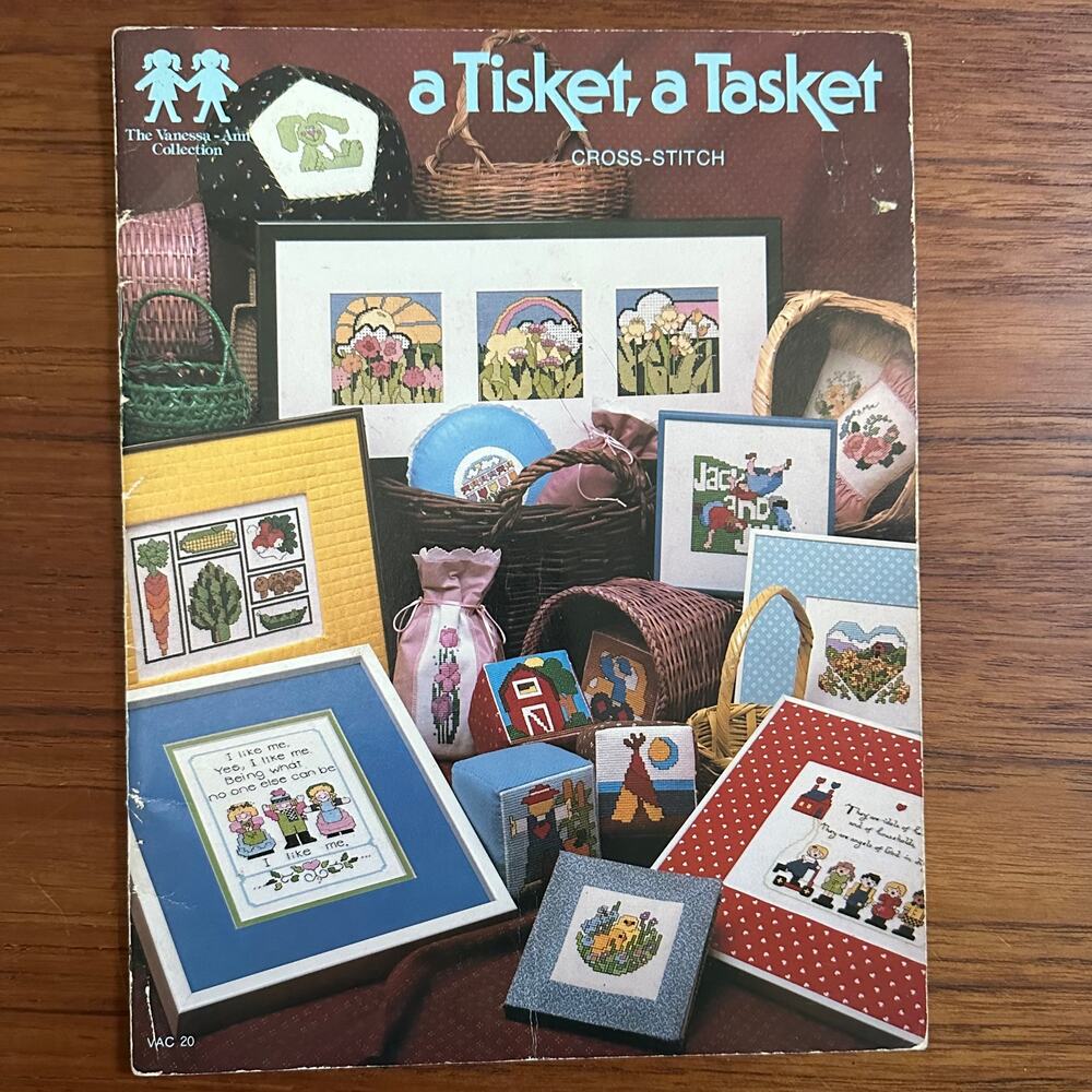 a Tisket, a Tasket Cross Stitch Pattern Book 1983